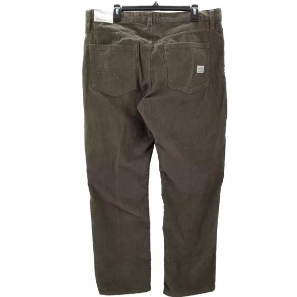 EDDIE BAUER Corduroy Pants Slat Green Men's Straight Leg Cotton 38 x30 - Picture 2 of 10